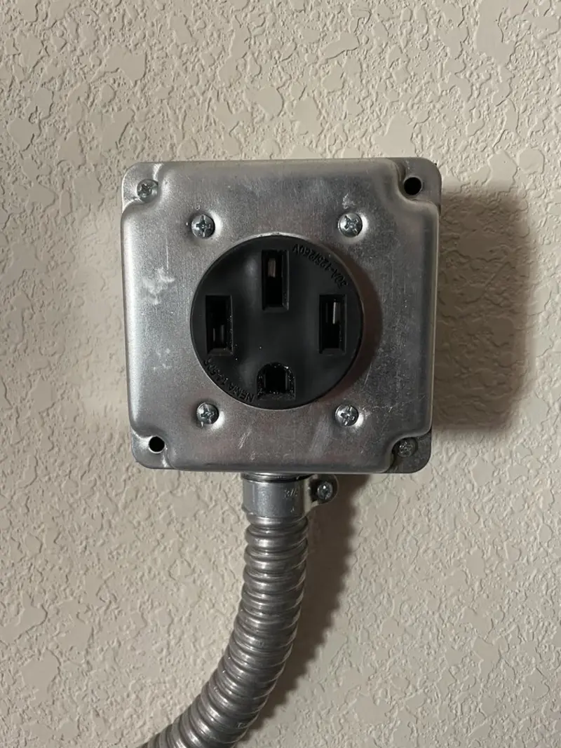 NEMA 14-50 outlet installed for Smart Home Electrical in Eagle Lake